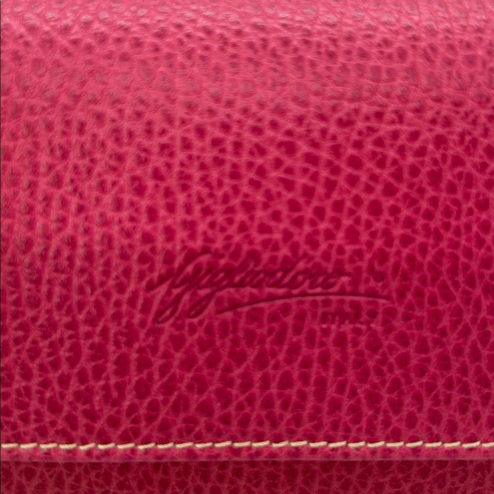 Gigliodoro Vintage Fuchsia Pink Pebbled Leather Bifold Wallet Clutch Purse 👛👛 - Picture 3 of 10